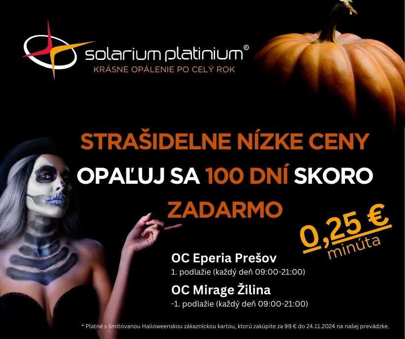 solárium Platinium Halloween akcia